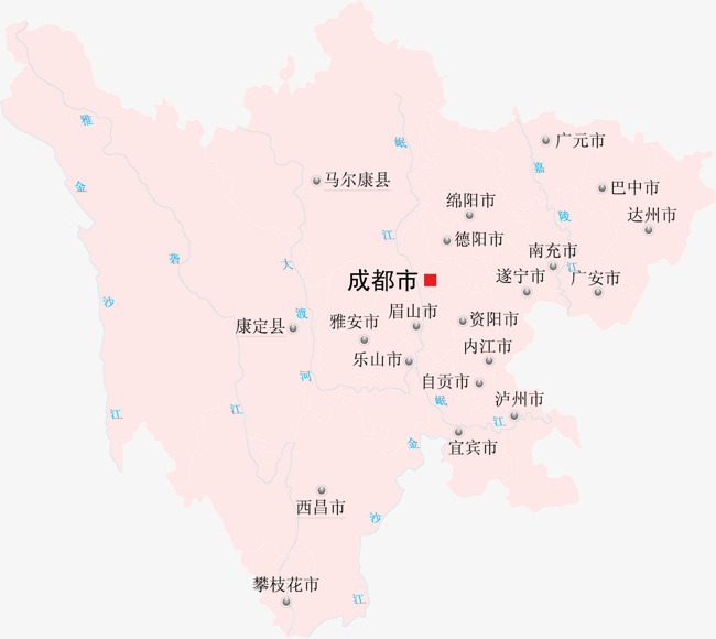 四川省地图素材