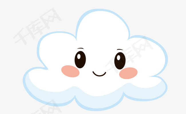 可爱的云朵可爱云朵卡通白色png素材