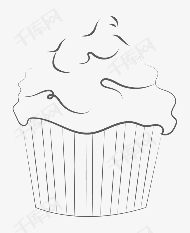 纸杯蛋糕简笔画