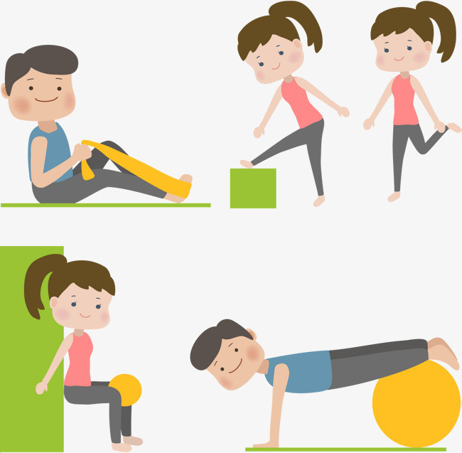 简易坚挺运动动作示意图