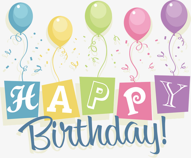 卡通漂亮字体 生日英文素材图片免费下载_高清