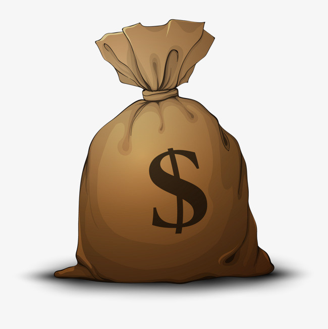 卡通紧紧扎牢的钱袋素材90设计