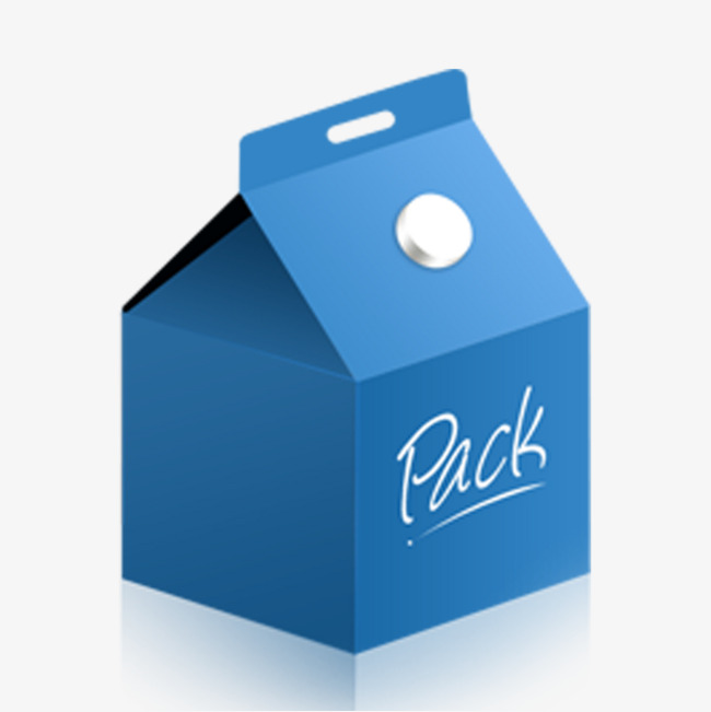 蓝色英文长方形盒子png素材图片免费下载_高