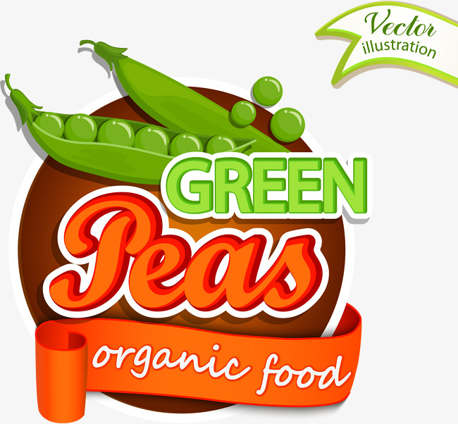 橙色简约豌豆标志装饰图案素材图片免费下载_