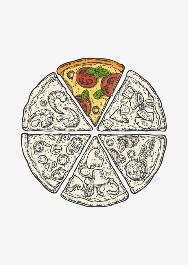 素描披萨素材图片免费下载_高清png