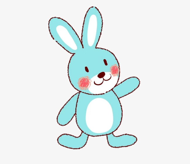 蓝色卡通小兔子