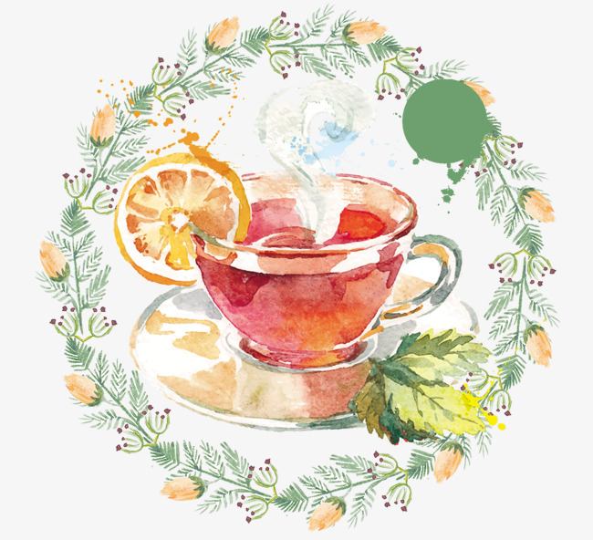 手绘果茶