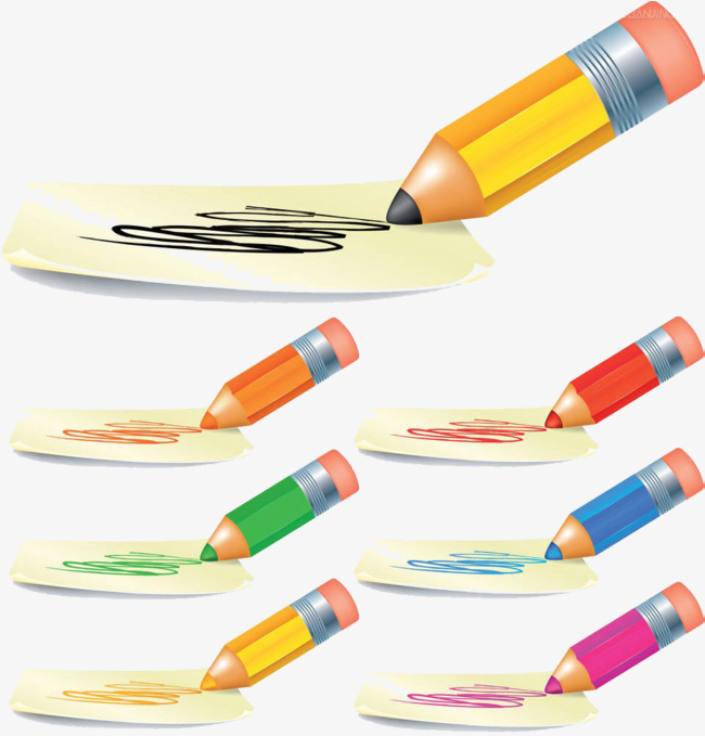 多种不同颜色笔素材图片免费下载_高清png