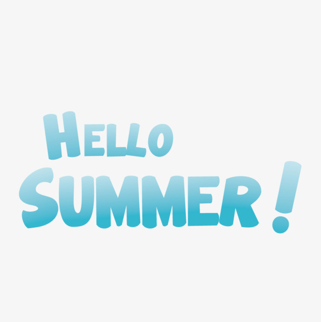 蓝色summer艺术字