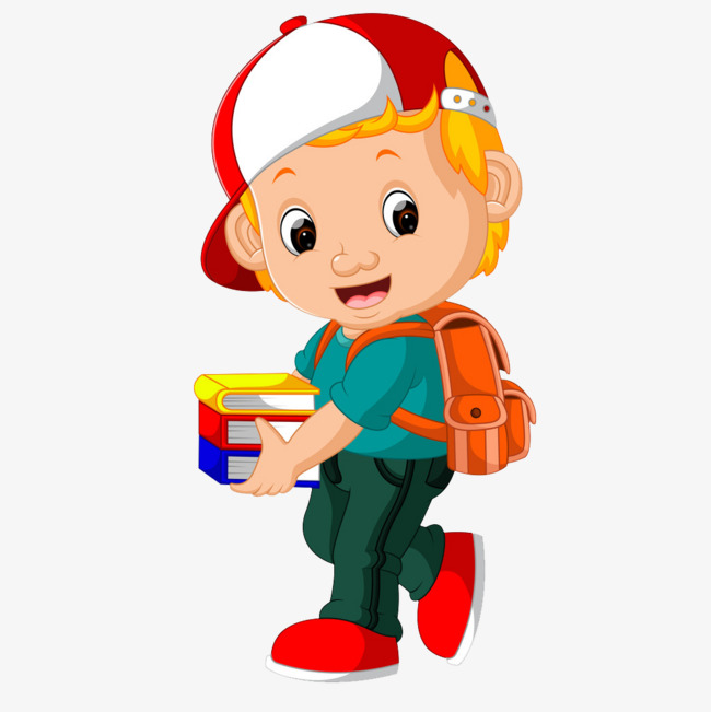 抱书的小男孩素材图片免费下载_高清png