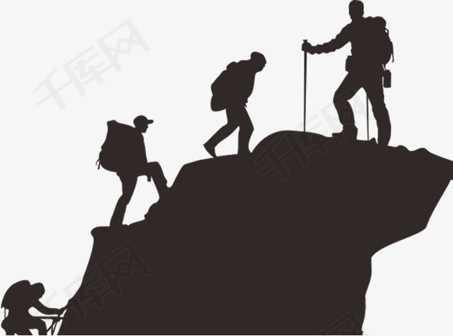 爬山的人们素材图片免费下载_高清png_千库网(图片