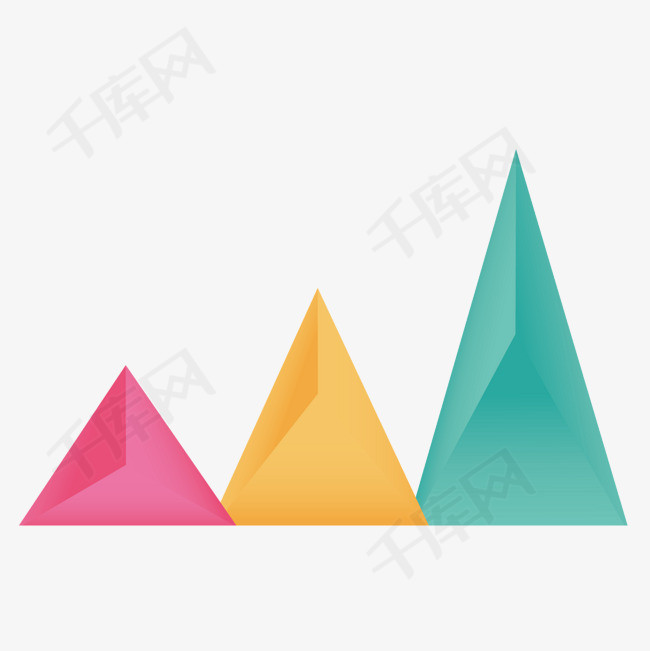 彩色三角形素材图片免费下载_高清psd_千库网(图片