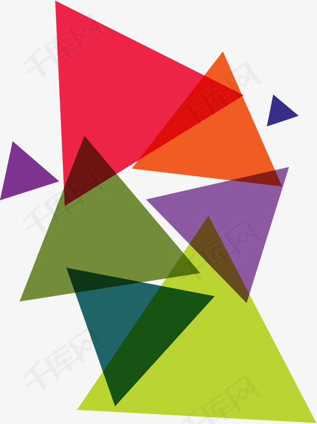 五颜六色的三角形矢量png三角形彩色三角形三角漂浮物三角块几何图形