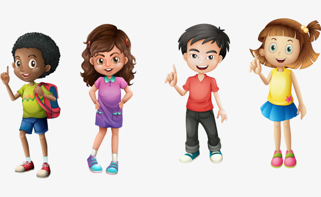 矢量手绘卡通小朋友素材图片免费下载_高清psd