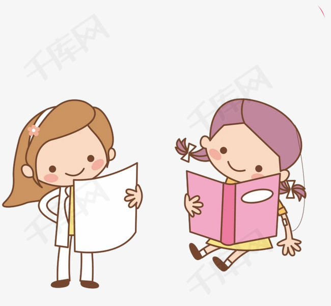 读书的小女孩