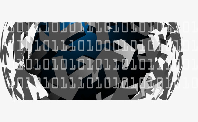 深灰色平面设计圆环科技代码素材图片免费下载