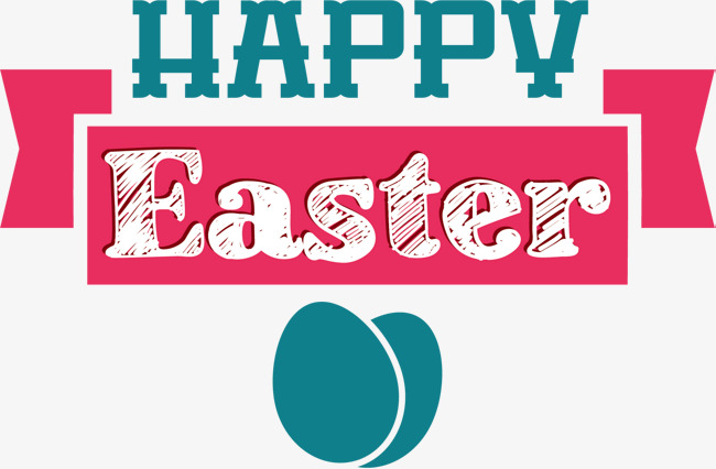 复活节快乐英文艺术字素材图片免费下载_高清
