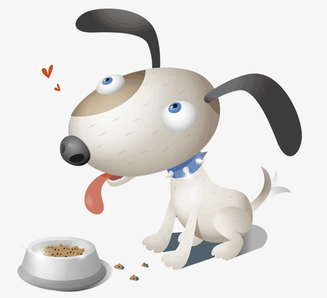 准备吃饭的小狗素材图片免费下载_高清psd_千