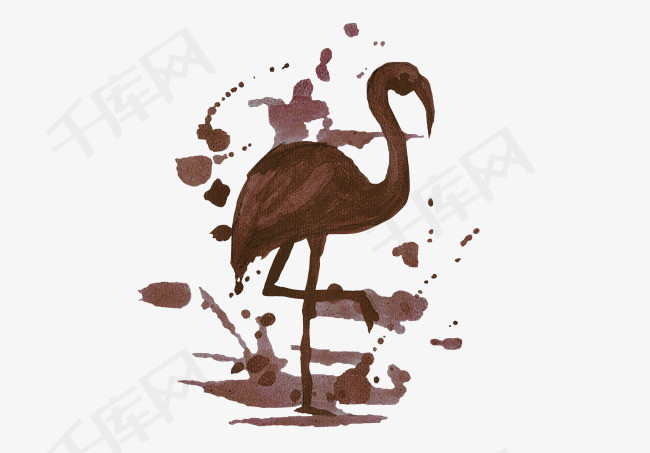 手绘鸵鸟