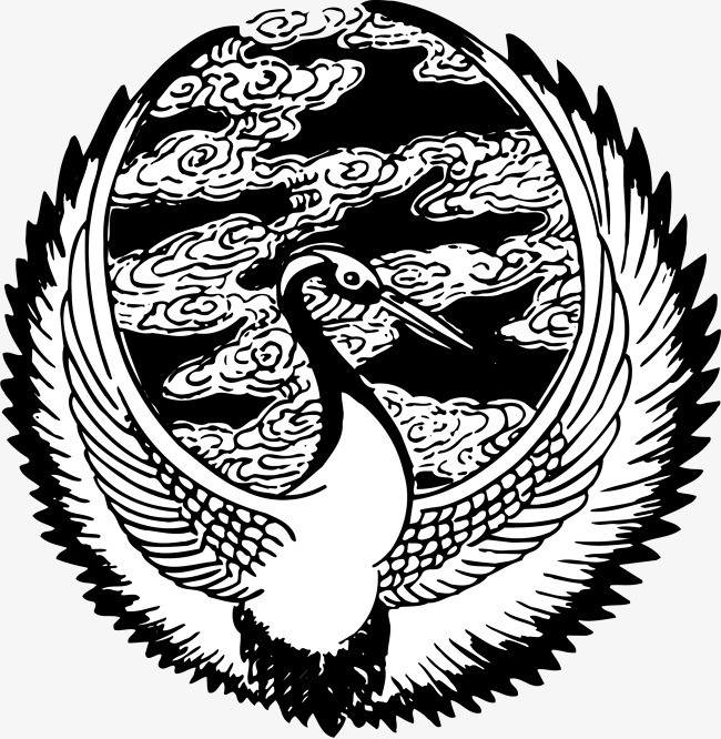 吉祥忠贞长寿白鹤仙鹤中国古代古典雅致