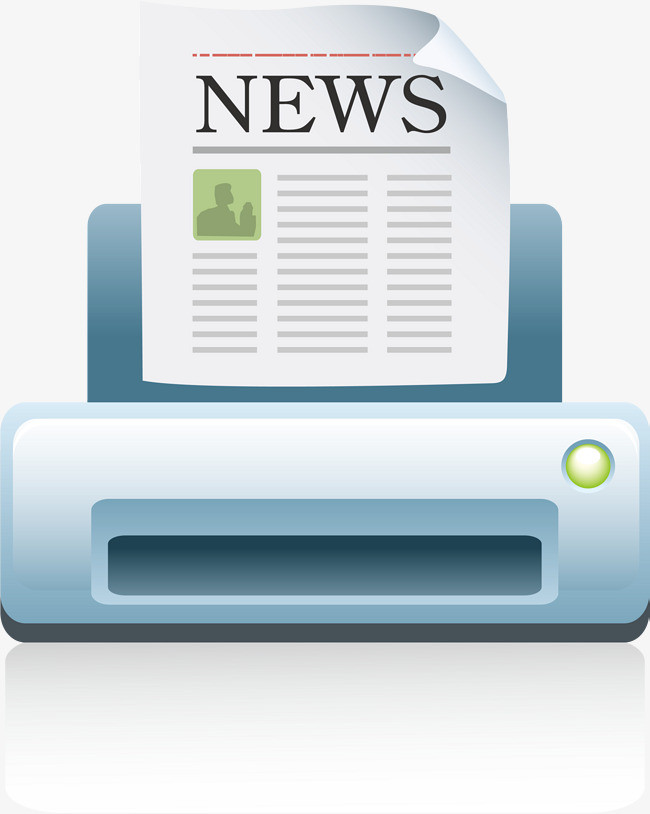 蓝色卡通打印纸PNG素材下载_高清图片PNG格