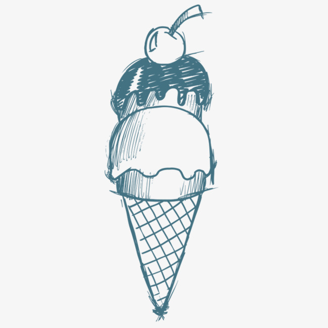 冰淇淋手绘彩画