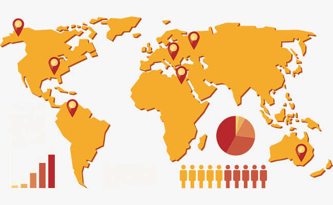 黄色世界地图素材图片免费下载_高清psd