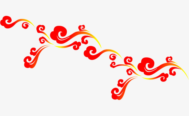 中国风红色渐变云纹png素材下载_高清图片png格式(:)