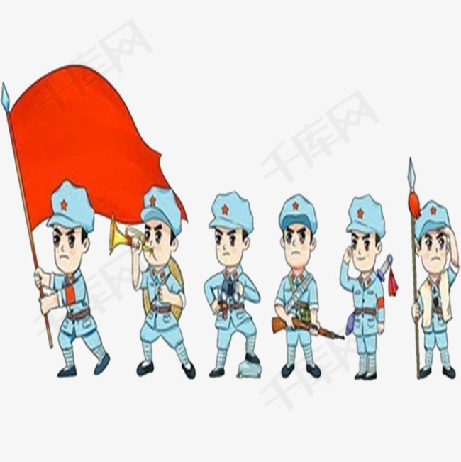 红军扛旗军人扛旗八路军扛旗扛起红旗扛旗旗帜红旗扛旗