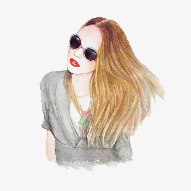 彩铅女孩素材图片免费下载_高清png