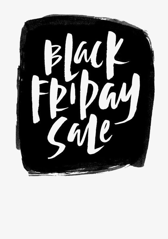 手绘黑色星期五英文字体素材图片免费下载_高