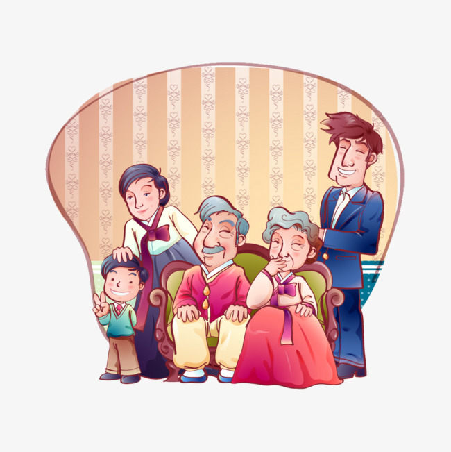 其乐融融的一家