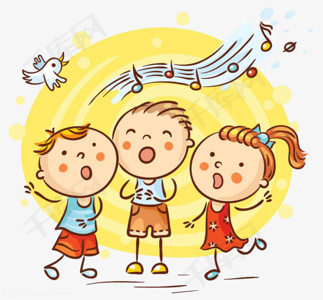 唱歌的小朋友素材小朋友小孩唱歌唱歌卡通小孩女人想唱就唱