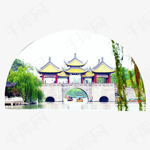 五亭桥半圆形图片五亭桥半圆形摄影照片扬州瘦西湖