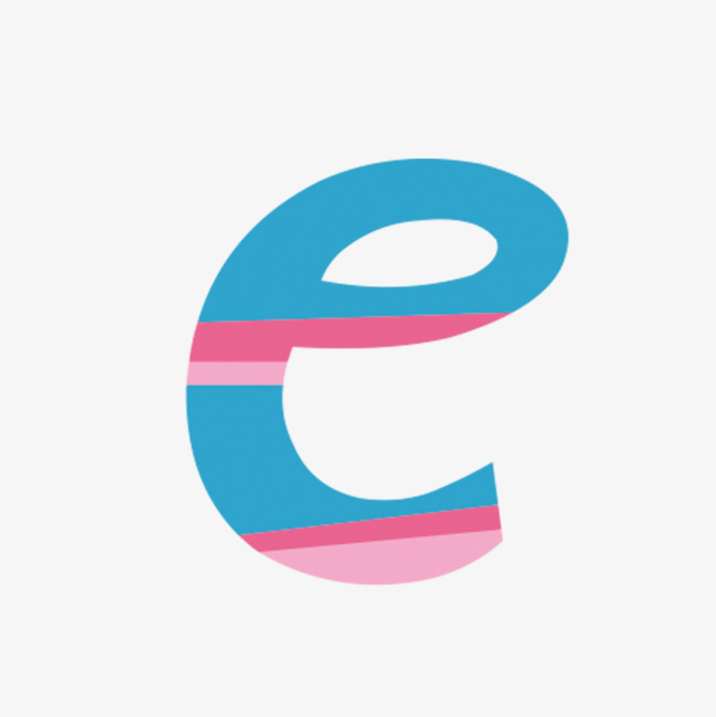 蓝色小写字母e