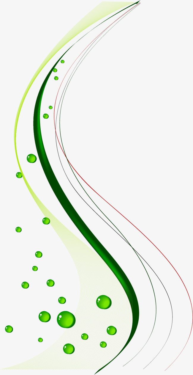 美容用品装饰水珠线条矢量图【高清装饰元素png素材】