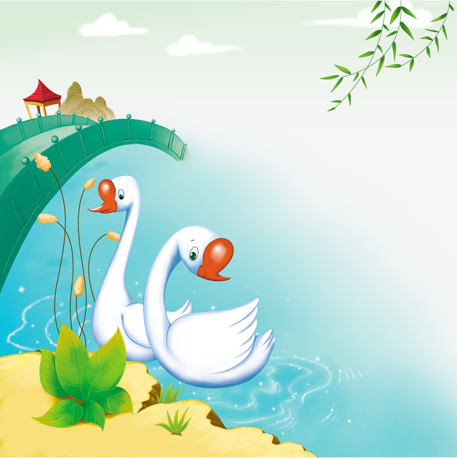 可爱诗歌鹅鹅鹅配图素材图片免费下载_高清p