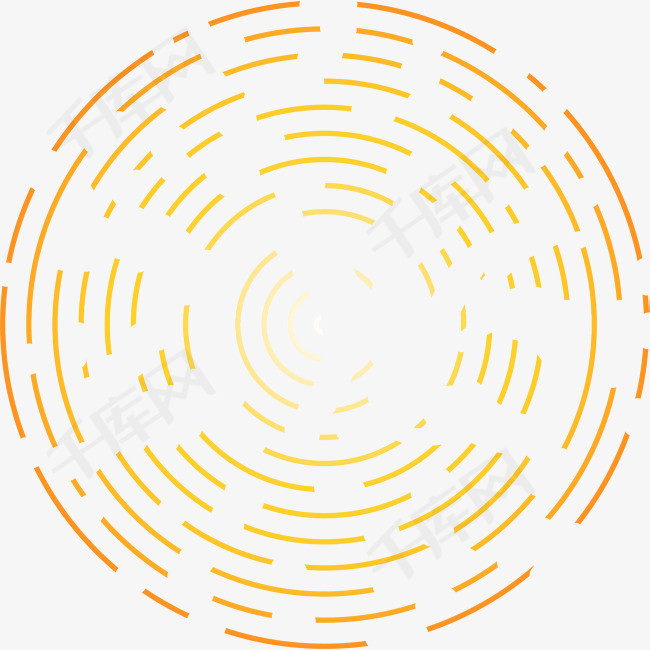 橙色线条圆圈橙色线条圆圈图案图形免抠png  