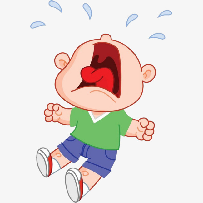 卡通哭闹的宝宝素材图片免费下载_高清png