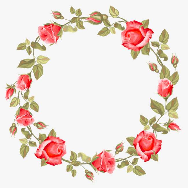 高清玫瑰花环纹身手稿分享展示图片
