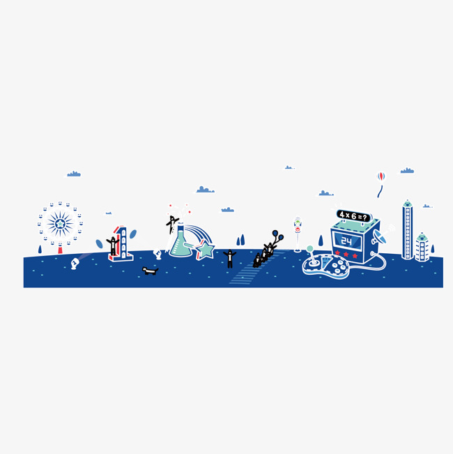 卡通科技 科技感 海报banner背景素材图片免费下载