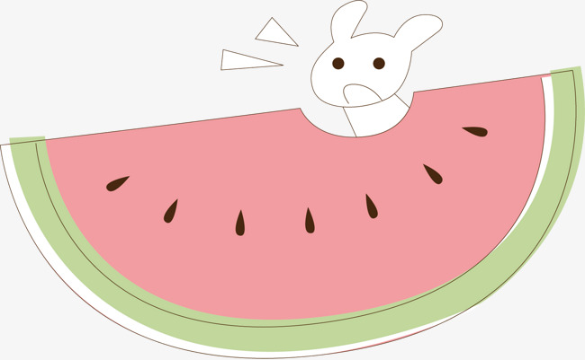 卡通吃西瓜