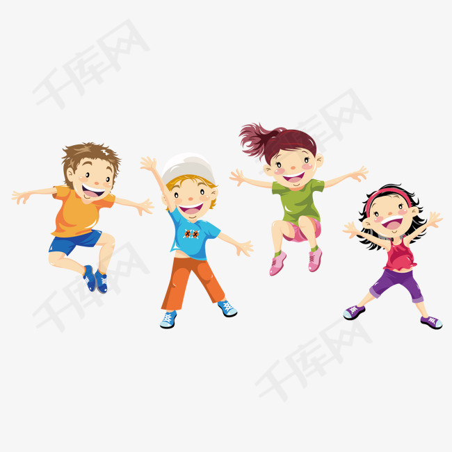 跳跃的小孩