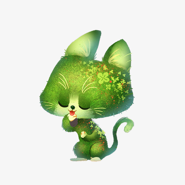 绿色的猫咪