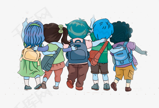 卡通学生卡通学生开学季开学纳新开学上新开学有礼我们上学去
