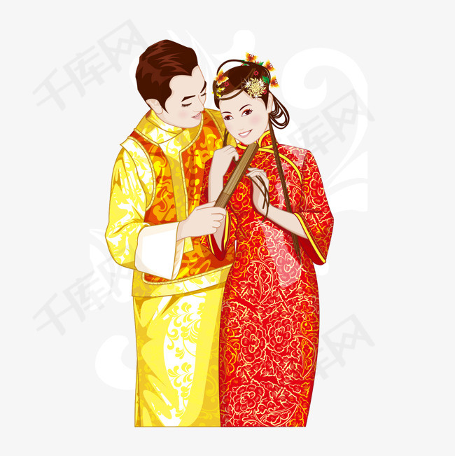 婚纱图片中式_中式婚纱凤冠霞帔