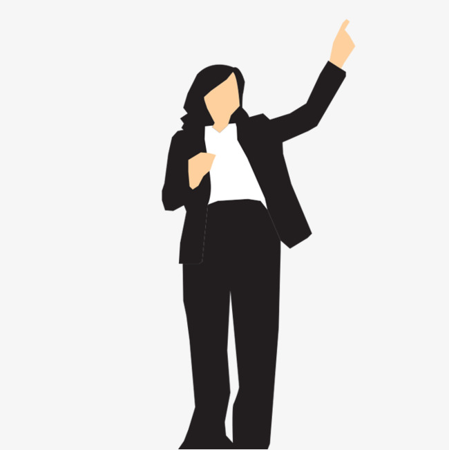 手绘穿西服商务女士素材图片免费下载_高清p