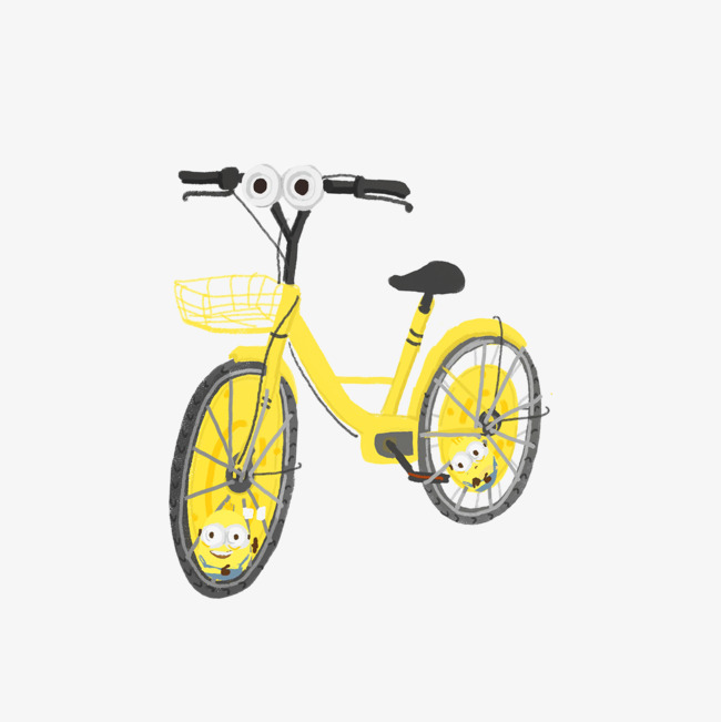 手绘小黄车素材图片免费下载_高清png