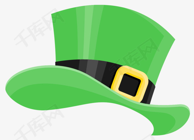 绿的帽子绿帽子卡通圣帕特里克节stpatricksday