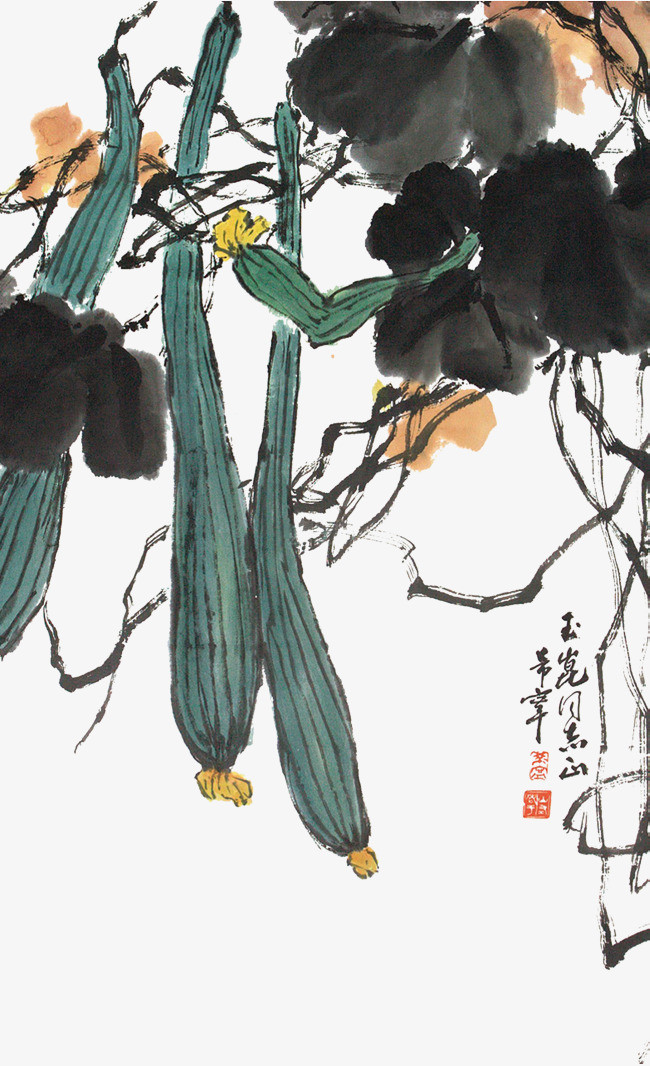 中国画瓜藤